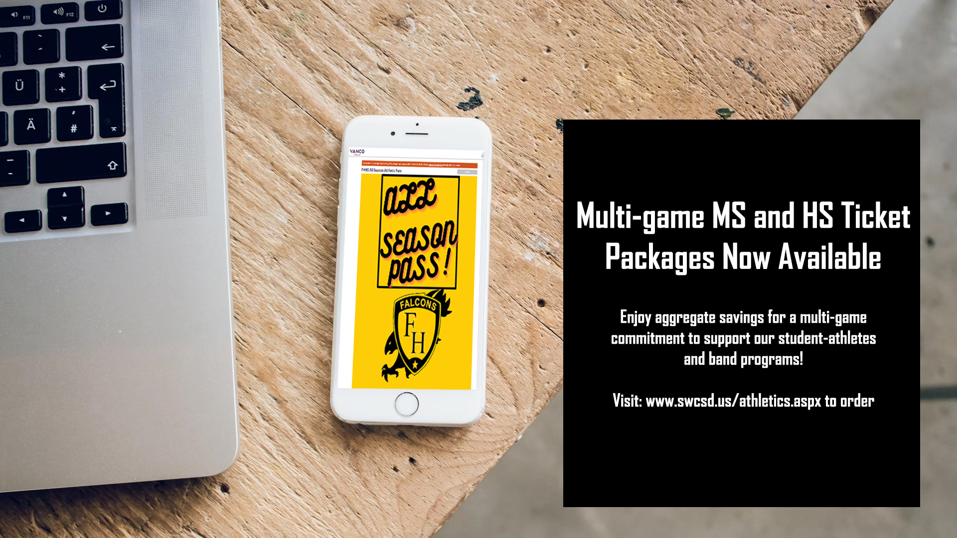 The South-Western City School District (SWCSD) Board of Education and Administration are excited to announce the launch of a brand new Multi-game Middle School and High School Ticket Package initiative for the 2024-2025 school year.  ??Starting today we are excited to announce the launch of new Multi-game Middle School and High School ticket packages for home athletic events!   ??Enjoy aggregate savings through this 2024 Board of Education initiative for your multi-game commitment in supporting our student-athletes and band programs!  For more information and to order tickets visit: https://www.swcsd.us/Athletics.aspx