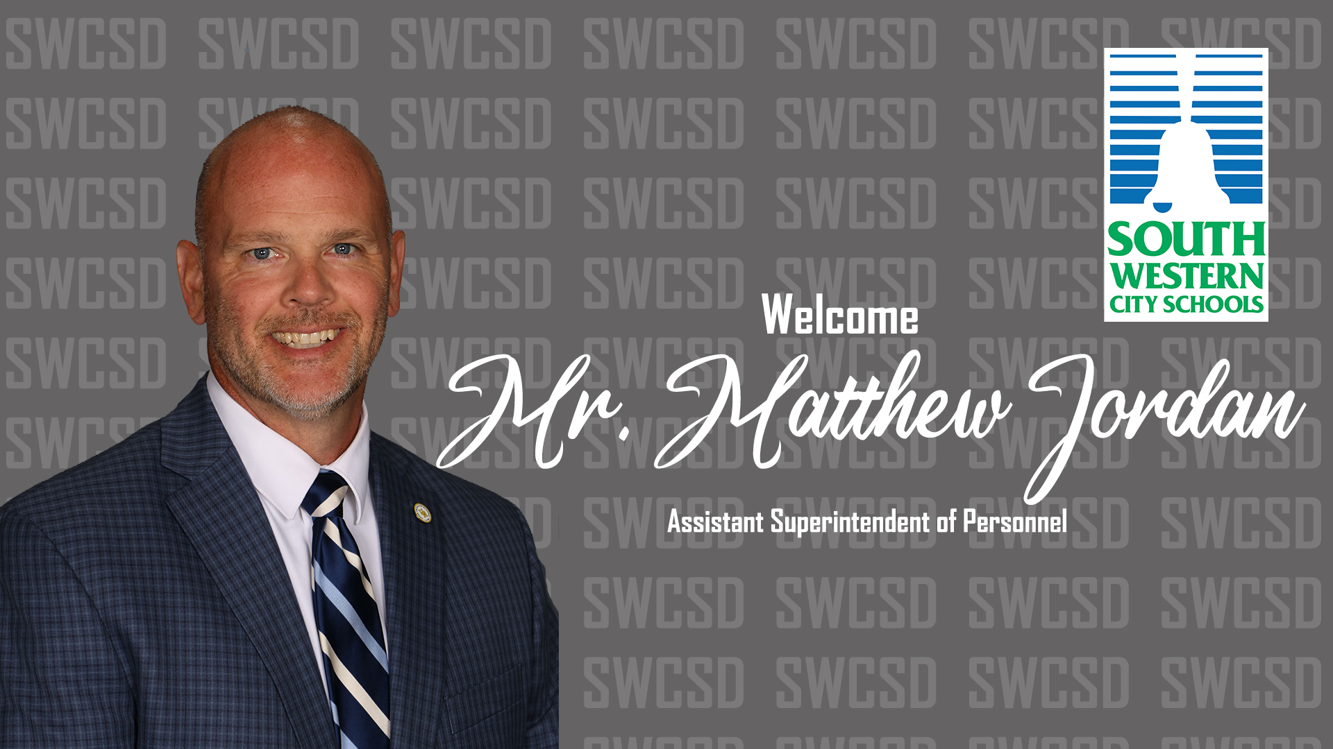 SWCSD named Matthew Jordan Assistant Superintendent of Personnel 