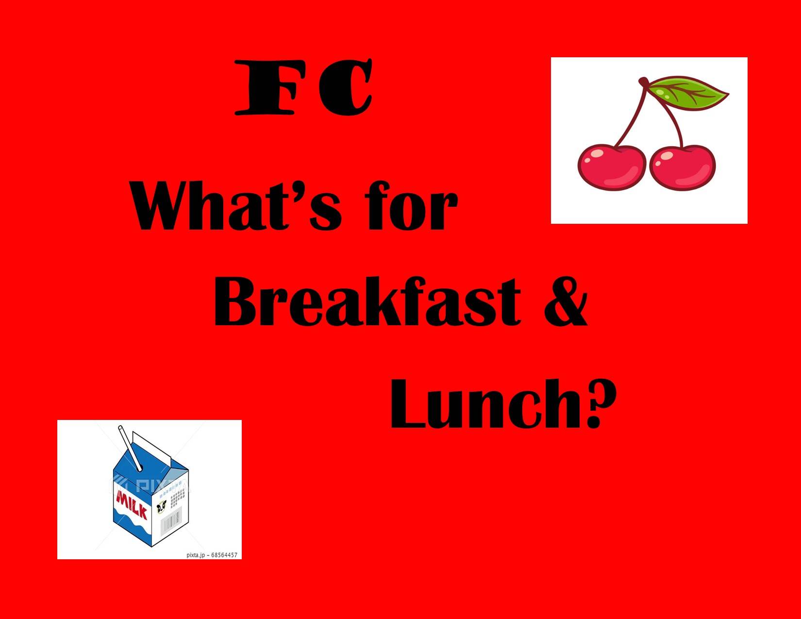 FC Breakfast and Lunch Menus Graphics